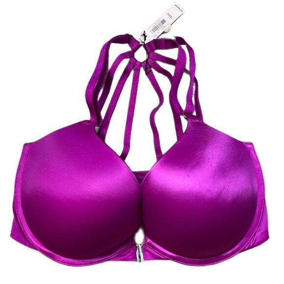 Victorias Secret Very Sexy Push Up Heavily Padded Strappy back Satiny bra 32DDD - Picture 4 of 5
